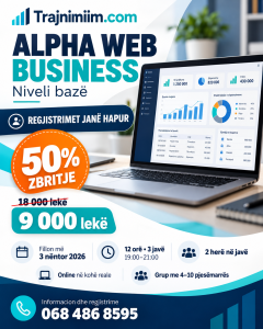 Alpha Web Business – Regjistrime të hapura me 50% zbritje!