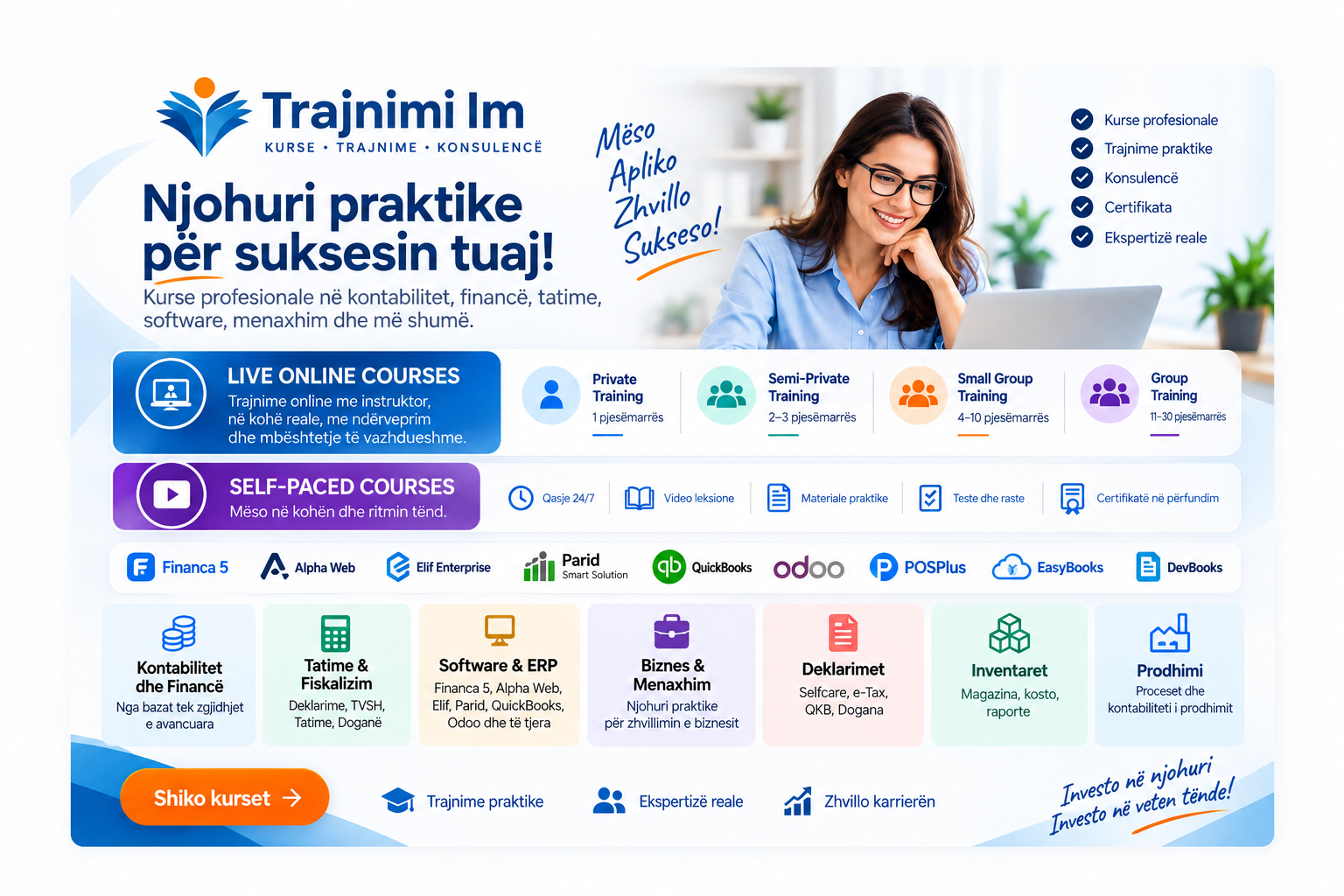 Cilat jane format e kurseve?